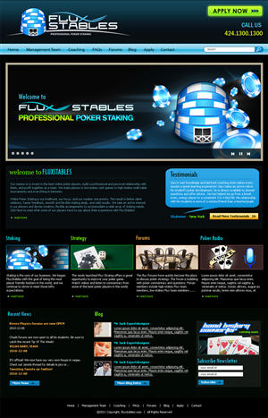 FluxStables.com website homepage re-design | Web Design by Expert Designer