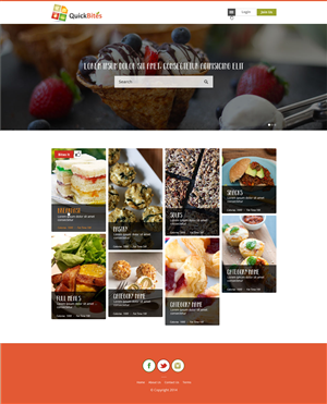 Website Layout for QuickBites | Web Design by AVROM