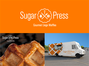 Sugar Press: Gourmet Liege Waffles | Logo-Design von dynamo graphics