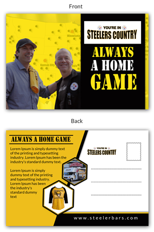 Postcard Design by ESolz Technologies for Always a Home Game, LLC | Design #4354027