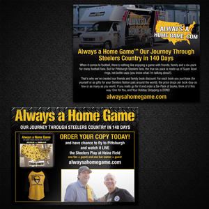 Postcard Design by Mon01 for Always a Home Game, LLC | Design: #4344389