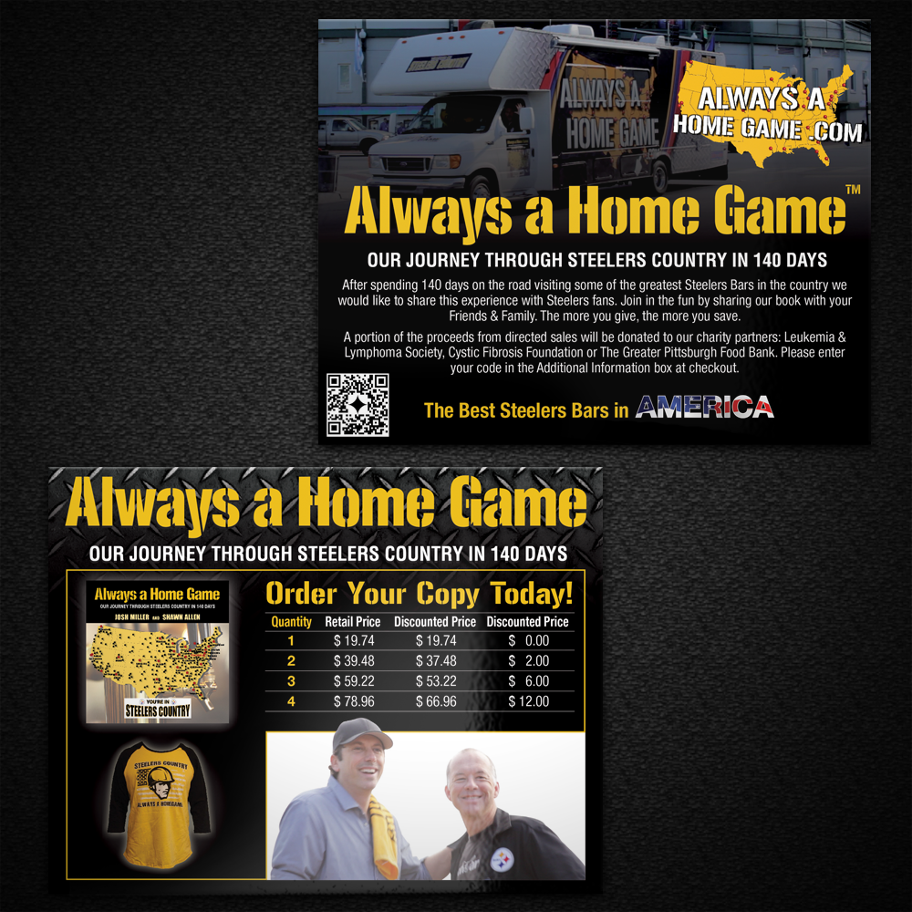 Postcard Design by Mon01 for Always a Home Game, LLC | Design: #4379967