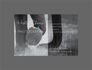 Holly Cheese Photography | Business Card Design by INGA DESIGN