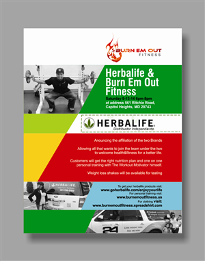 Herbalife/Burn Em Out Fitness Launch | Flyer Design by cb1318