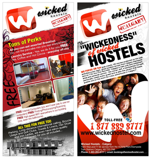 Upbeat Backpacker Hostel Rack Card | Flyer-Design von aneela