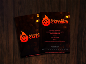 Flyer for Rotisserie Chicken Catering Company | Flyer-Design von Kira.graphics