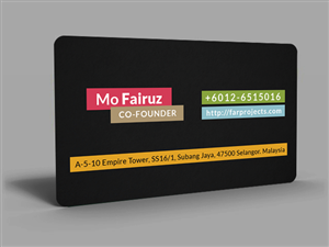 Business Card Design by  Artman for F.A.R Projects SDN. BHD. | Design #4534850