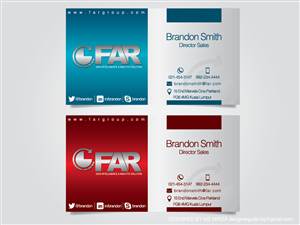 Business Card Design by MSMdesigner for F.A.R Projects SDN. BHD. | Design #4526593