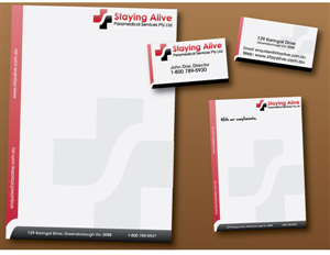 Stationery Design by Kings Bishop Design for Staying Alive Paramedical Services Pty Ltd | Design #203677