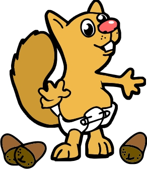 Squirrel with a Diaper | Illustration Design by ChrisMoon