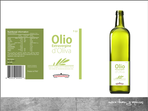 MATERIAPRIMA extra virgin olive oil label | Etikett-Design von vladst2004