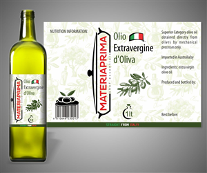 MATERIAPRIMA extra virgin olive oil label | Etikett-Design von Maestroto