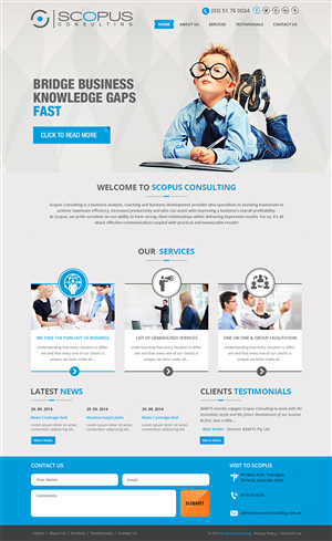 Web Design by Creative Usha for Scopus Consulting | Design #4646793