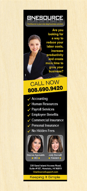 Advertisement Design by rkailas for OneSource, Inc. | Design #1323684