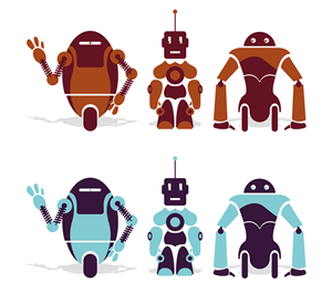 SwatchMatic Android App Graphics (Make Me Some Robots, Please!!!) | Illustration Design by A DESIGN FOR YOU