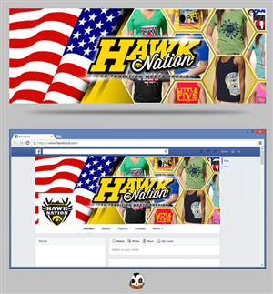 University of Iowa Custom Apparel and Events Page Needs a Facebook Design | Facebook Design by Fatboy Graphic