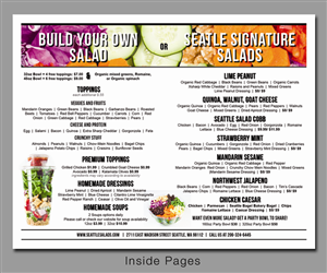 Menu Design by Alison for Seattle Salads | Design #1342962