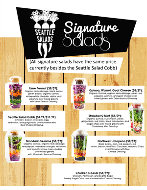 Menu Design by Donn Marlou Ramirez for Seattle Salads | Design #1336023