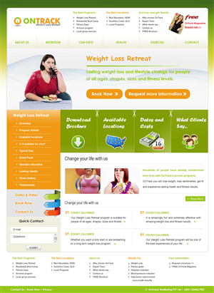 Web Design by Shilpa for OnTrack Wellbeing PTY Ltd | Design #238899