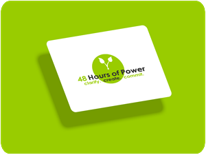 48 Hours of Power -  logo design & business card for 2 day seminar | Business Card Design by REDcrackers.com