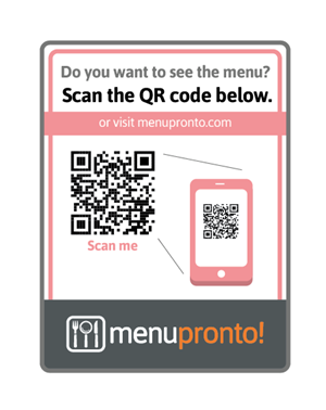 QR Code Sticker for Restaurants | Sticker Design by TSEdesign