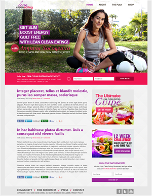 Web Design by SJ for Lean Clean Eating | Design #1360358