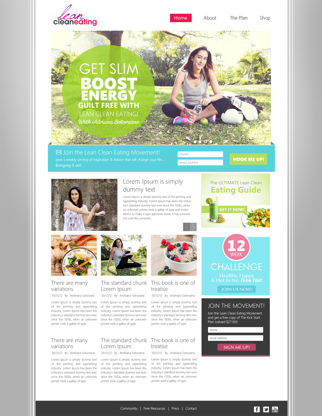 Web Design by krishnan for Lean Clean Eating | Design #1362219