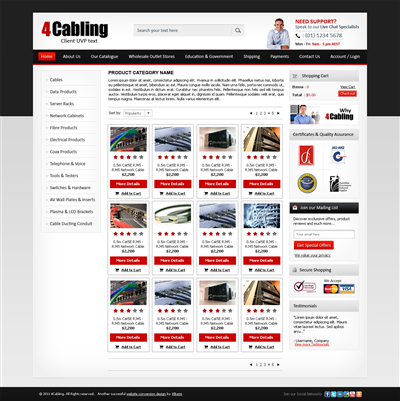 Cabling Business Graphic Design for Website | Web Design by James