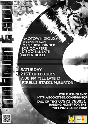 Fundraiser - Motown & Soul Party Night | Poster Design by B L X C K_R X I N B O W