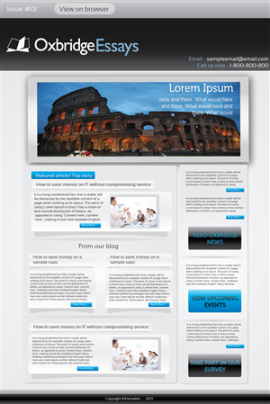 Newsletter Design by betablocker for this project | Design: #1370697