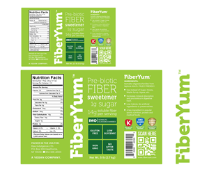 Food Label: FiberYum - IMO - Isomalto-oligosaccharides syrup | Etikett-Design von Sucre