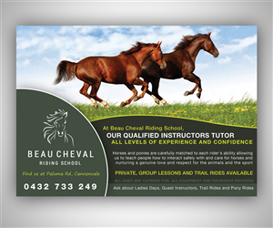 Beau Cheval Riding School Flyer Design | Flyer Design by Nebojsa Aleksic