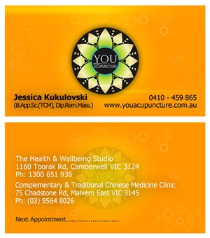 You Acupuncture Business Card Design | Visitenkarten-Design von Gfx.26™