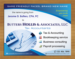 new ownership of a business | Postcard Design by Sbss