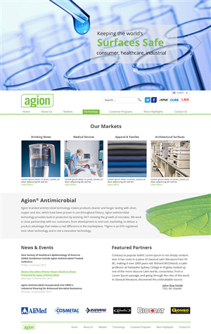 Joomla Responsive Website Template for an International Biotechnology Company | Web Design by Nelsur