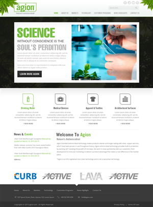 Joomla Responsive Website Template for an International Biotechnology Company | Web Design by OM