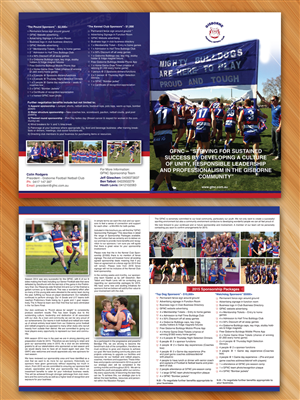 Gisborne Football Netball Club - 2015 Sponsorship Packages | Broschüren-Design von Sarmishtha Chattopadhyay_loginchange