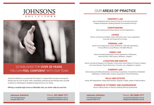 Flyer Design by Oilegak for Johnsons Solicitors | Design #5312396