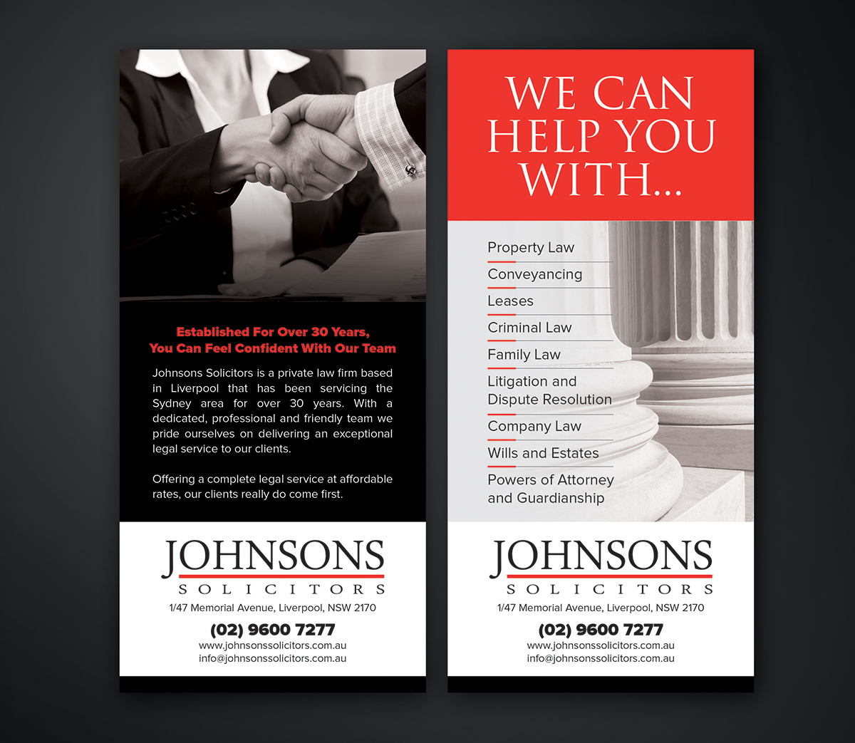 Flyer Design by laxman2creative for Johnsons Solicitors | Design #5309042