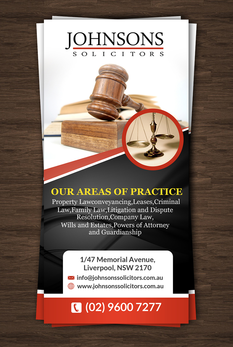 Flyer Design by ESolz Technologies for Johnsons Solicitors | Design #5229244