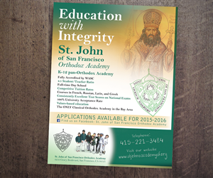 Advertising K-12 St. John of SF Classical Orthodox Academy | Flyer Design by see why