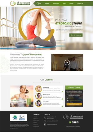 New website for Pilates Studio | Web Design by greentec