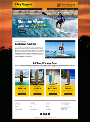 Jonny Bigwave SUP Boards | Web Design by Nelsur