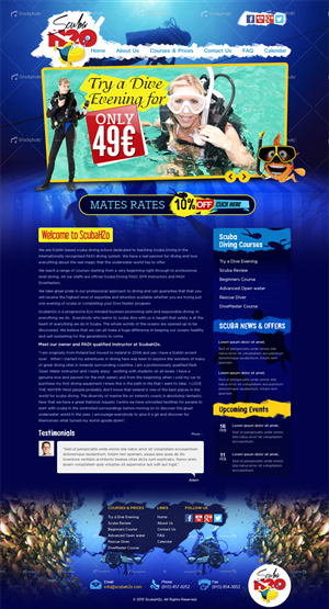 New website for Scuba Diving School ‘ScubaH2o’ in Dublin, Ireland | Web-Design von ShreejiAkshar