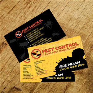 Pest Control - Auss Pest Management | Business Card Design by midorichan