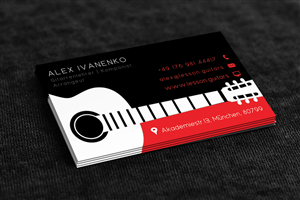 Guitar teacher and Composer needs a Business Card design | Business Card Design by Stream Graphics