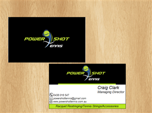 Business Card Design by R K for Power Shot Tennis | Design #1475465