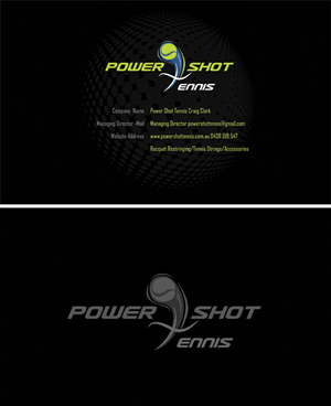 Business Card Design by Windy for Power Shot Tennis | Design #1479815