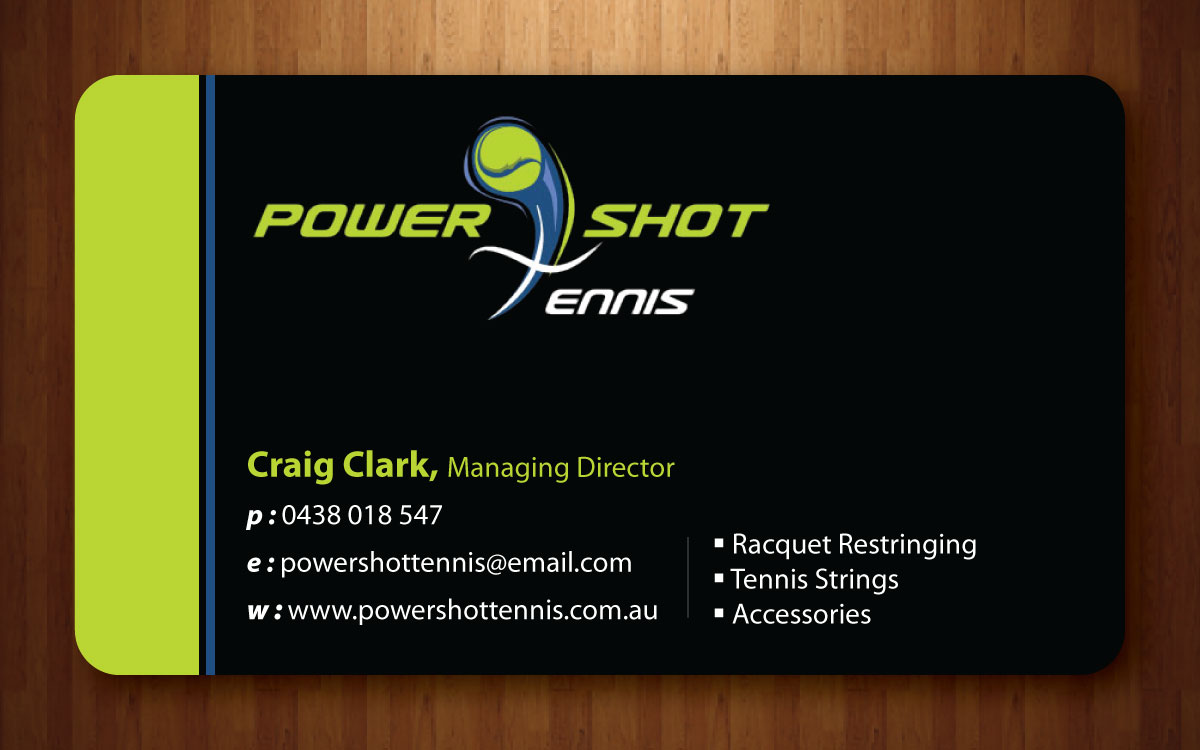 Business Card Design by Sbss for Power Shot Tennis | Design #1480404