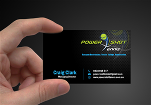 Business Card Design by RhythmGraphics for Power Shot Tennis | Design #1475041